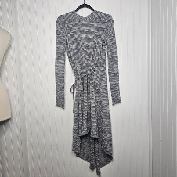 CALYPSO St. Barth Women's Gray Baby Alpaca Wrap Cardigan Size XS Longline Soft - Picture 7 of 14